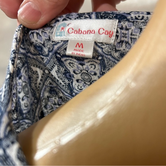 Cabana Cay tie front,  SZ Medium blouse. - Picture 5 of 6